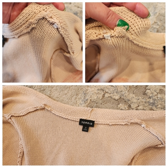 Torrid Pink Ombre Stripe Slouchy Duster Knit Sweater.  Size large (0) - Picture 16 of 16